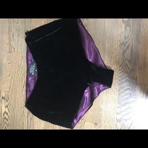 Idle Minds velvet high waist shorts